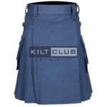 Lovat Blue Wool Utility Kilt
