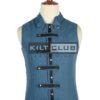 Lovat Blue Wool Victorian Style Waistcoat