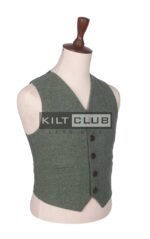 Lovat Green Wool Argyll Waistcoat - Image 2
