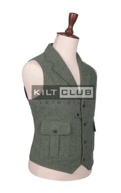 Lovat Green Wool Utility Waistcoat