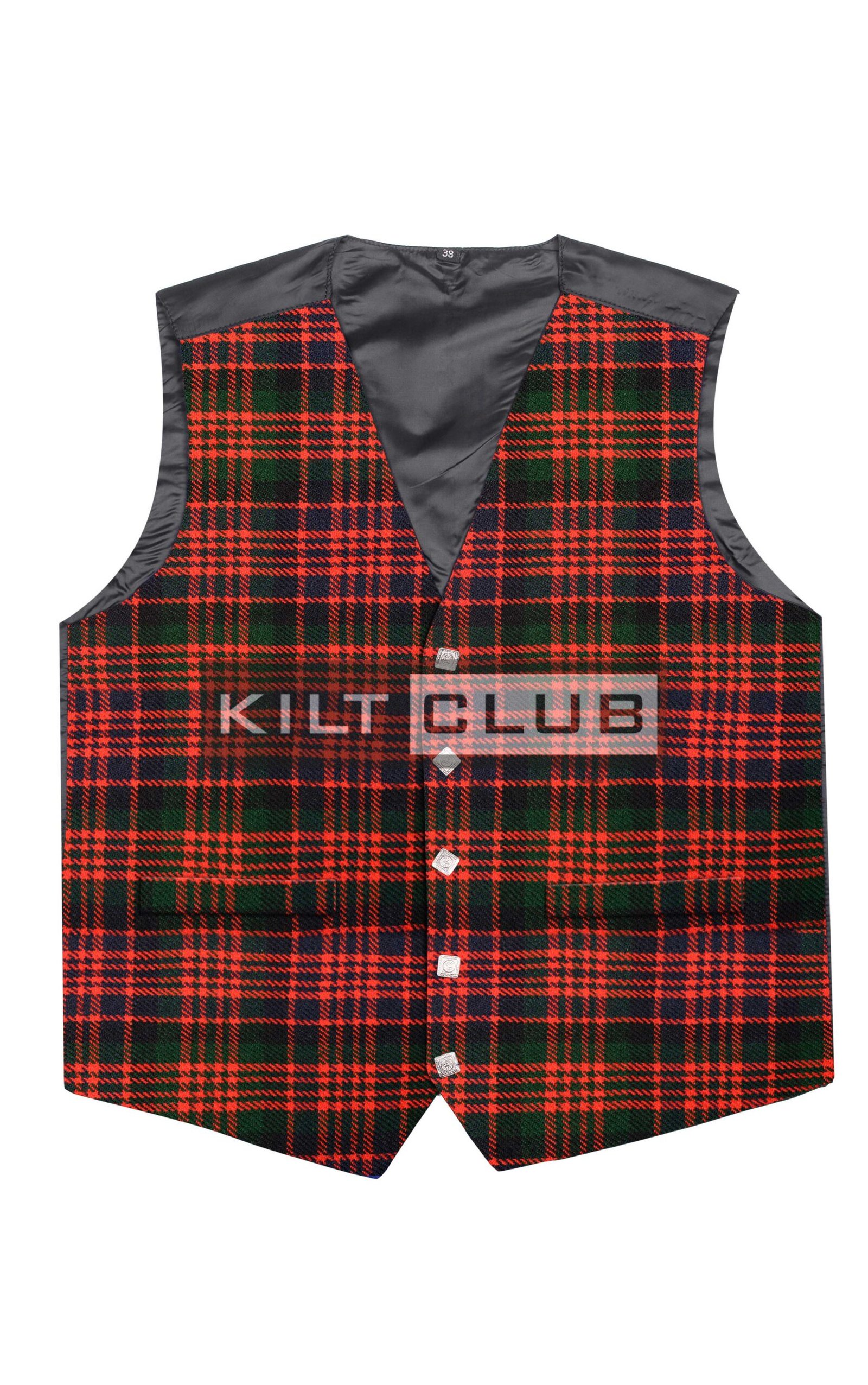 Macdonald Tartan Argyll Waistcoat - Image 2