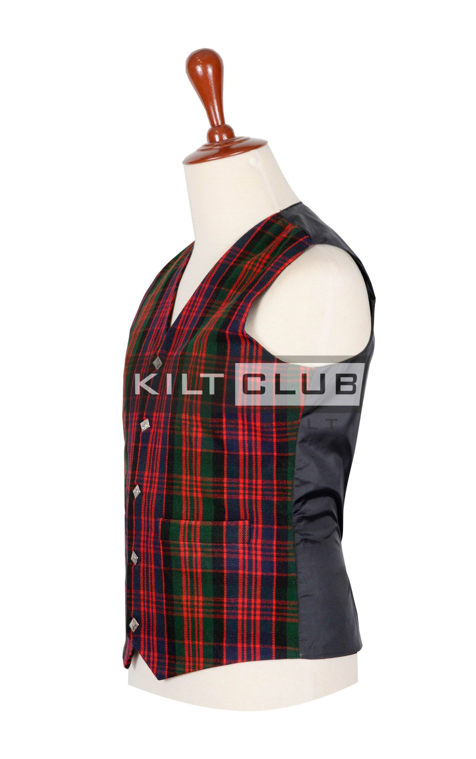 Macdonald Tartan Argyll Waistcoat - Image 3