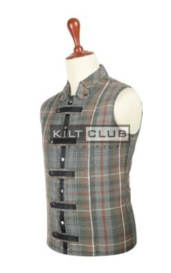 Alternative view of Mackenzie Weathered Tartan Scottish Argyll Waistcoat