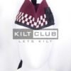 Maroon Wool - Maroon White Diced Cap