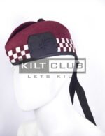 Maroon Wool - Maroon White Diced Cap - Image 2
