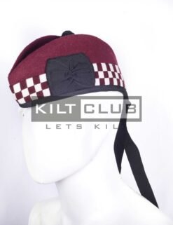 Alternative view of Maroon Wool - Maroon White Diced Cap