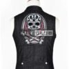 Black Wool Custom Embroidery Waistcoat
