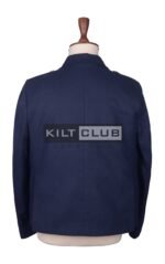 Navy Blue Wool Argyll Jacket - Image 3