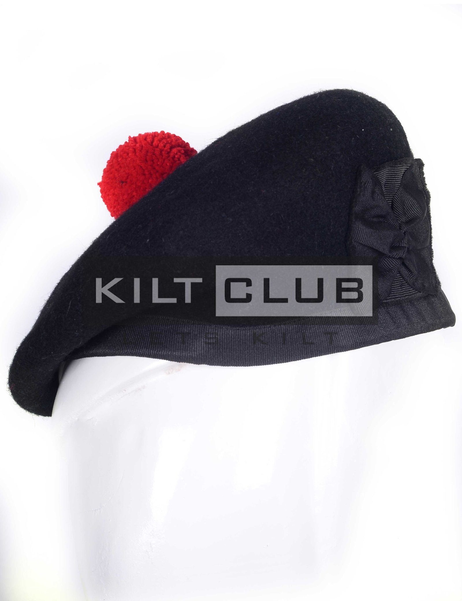 Navy Blue Wool Plain Balmoral Cap