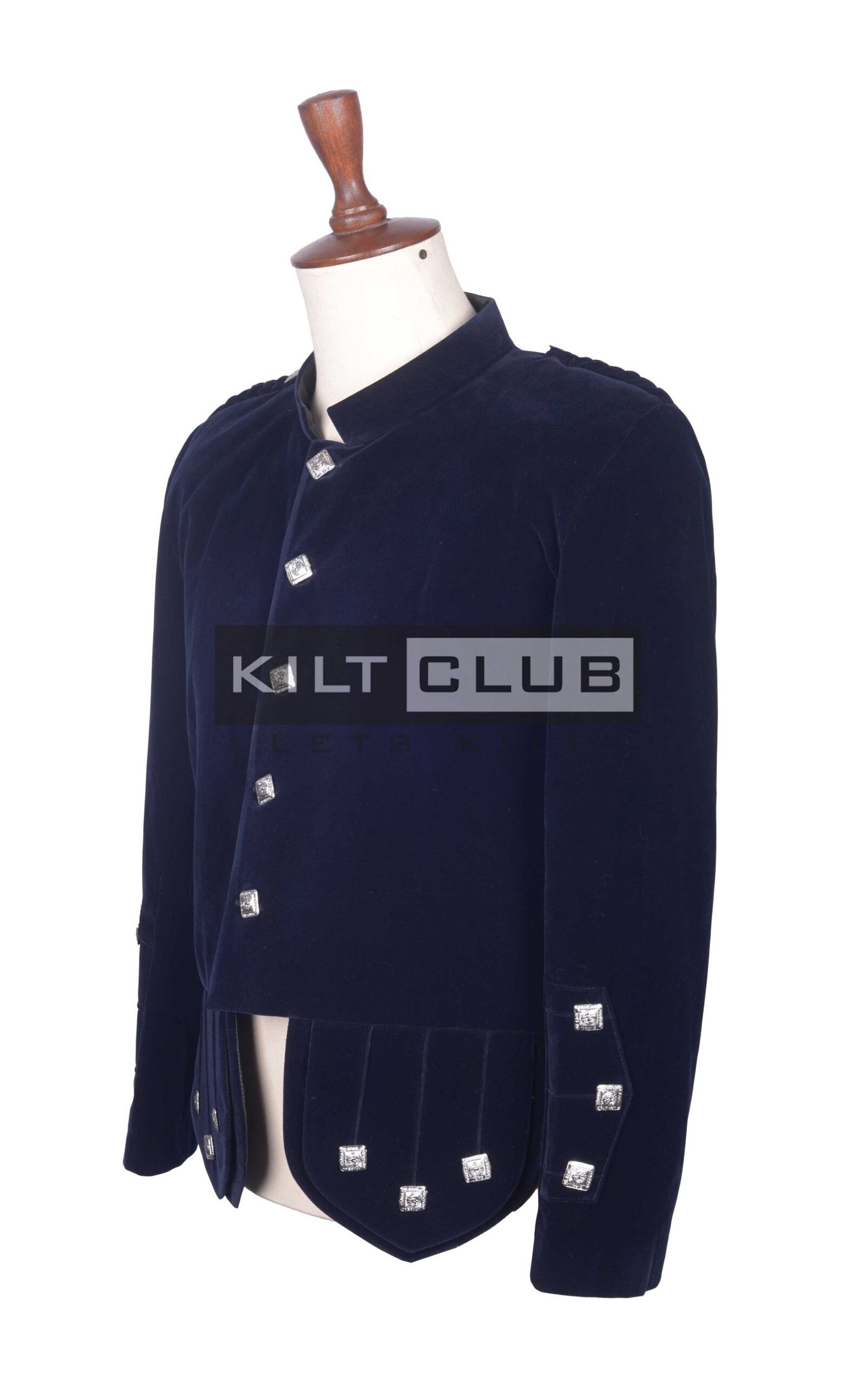 Navy Velvet Kenmore Doublet Jacket - Image 2
