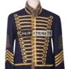 Navy Wool Gold Braided Military Hussar Jacket