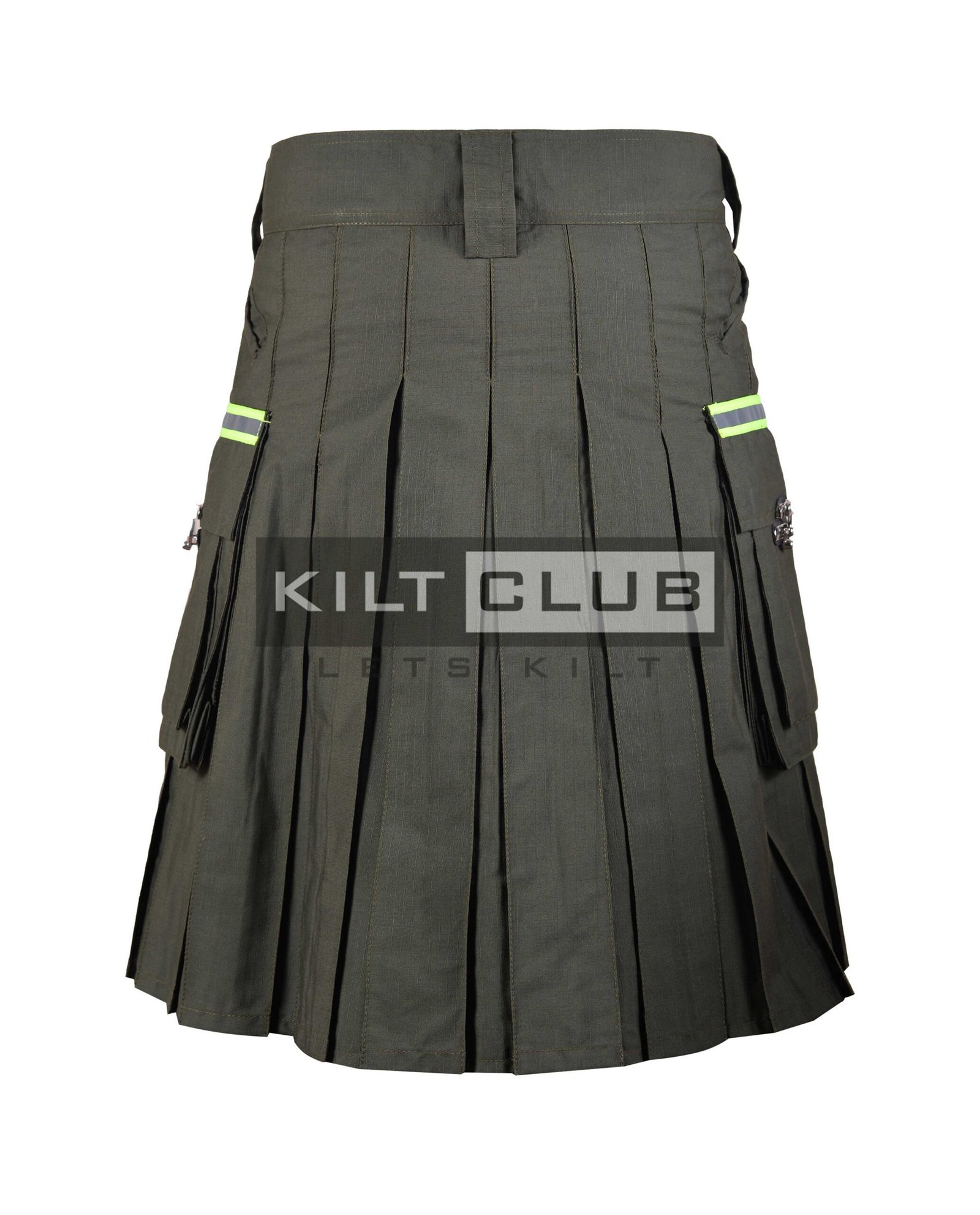 Olive Green Ripstop Cotton Fire Department Utility Kilt - Image 4