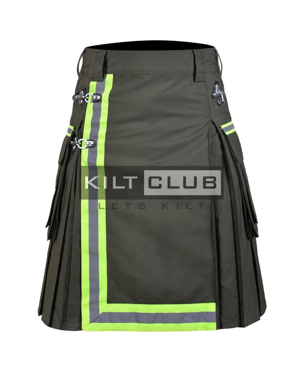 Olive Green Ripstop Cotton Fire Department Utility Kilt