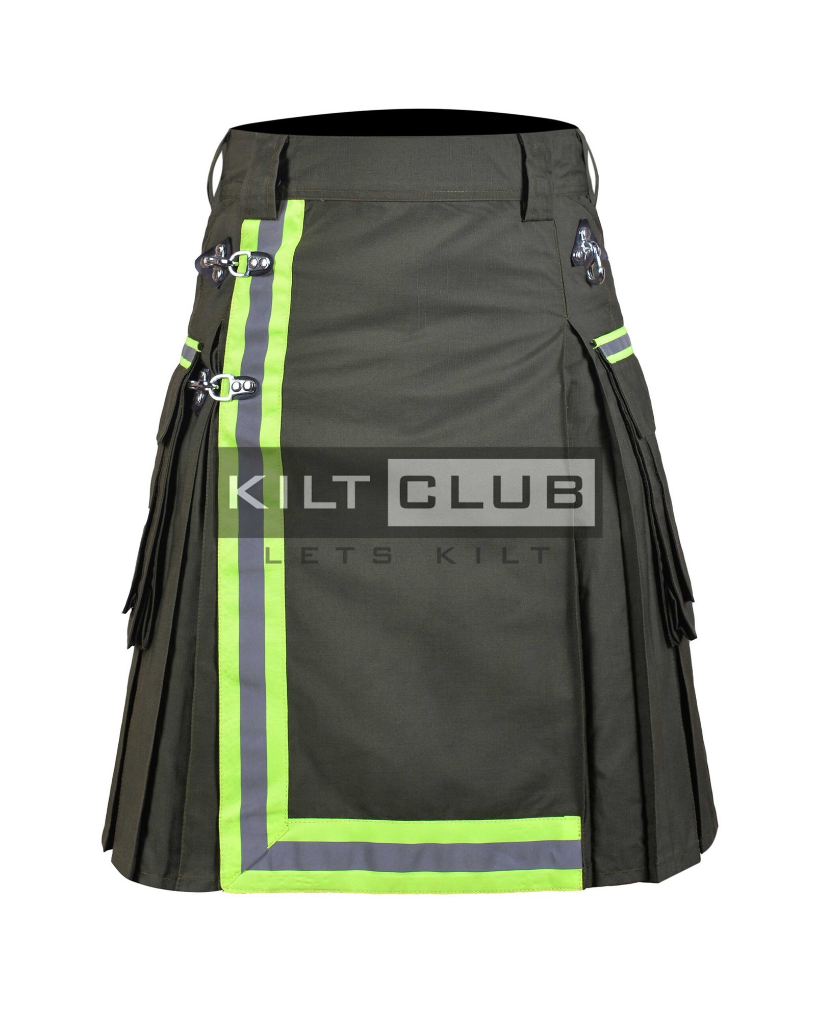 Olive Green Ripstop Cotton Fire Department Utility Kilt
