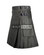 Olive Green Cotton Utility Kilt - Image 2