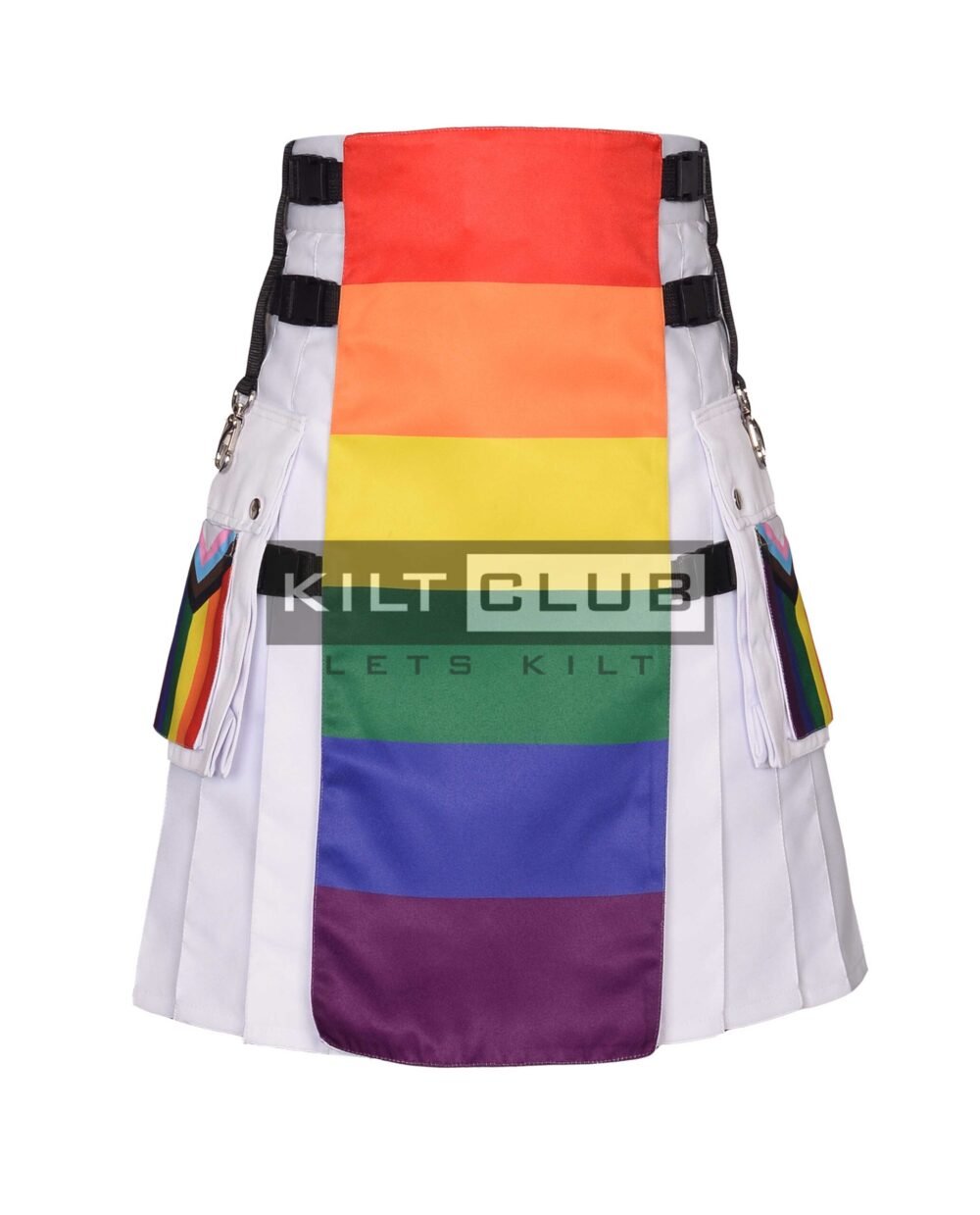 Pride Flag White Utility Kilt