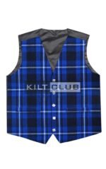 Ramsay Blue Tartan Waistcoat - Image 2