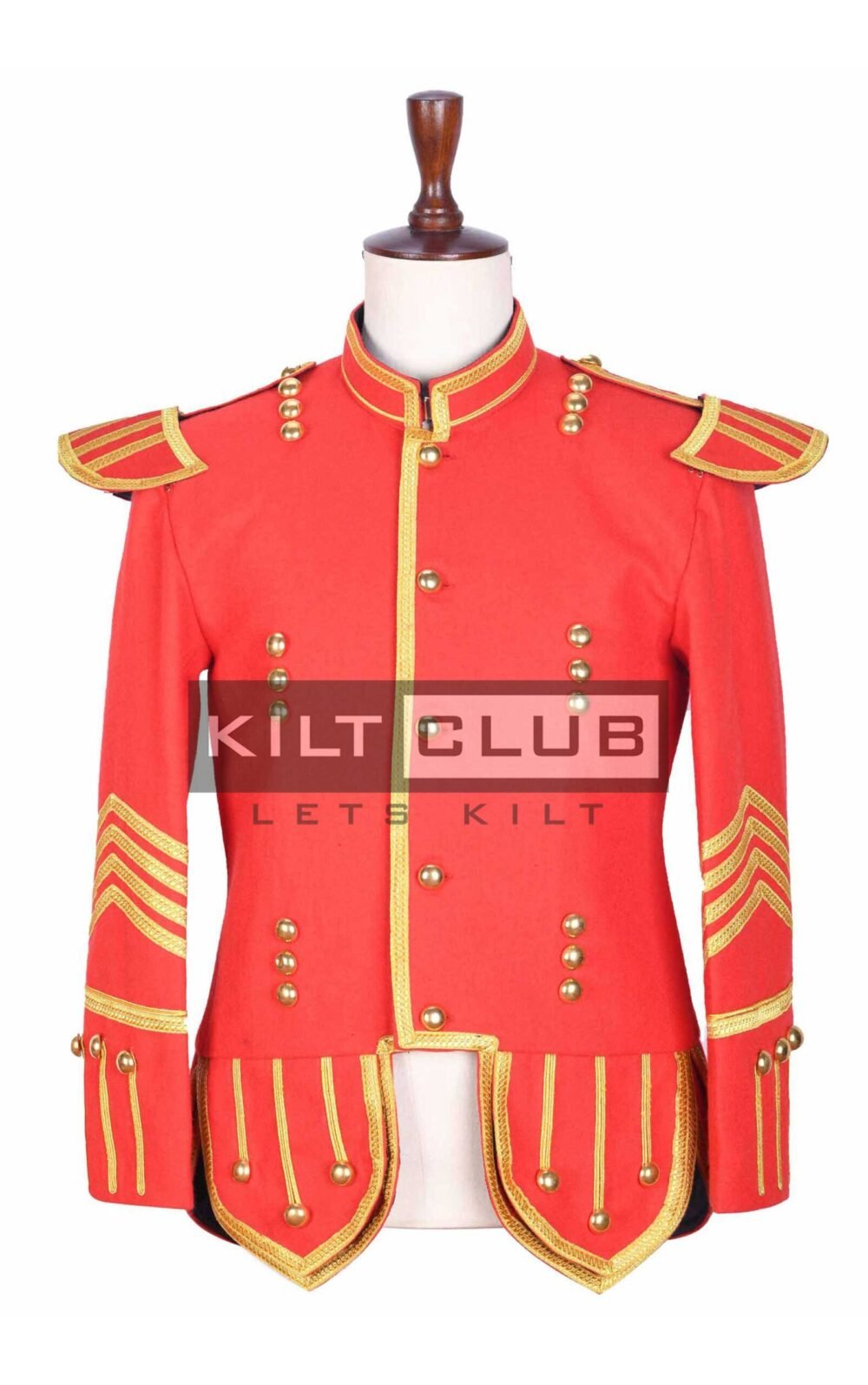 Red Gold Military Doublet Jacket