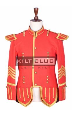Red Gold Military Doublet Jacket