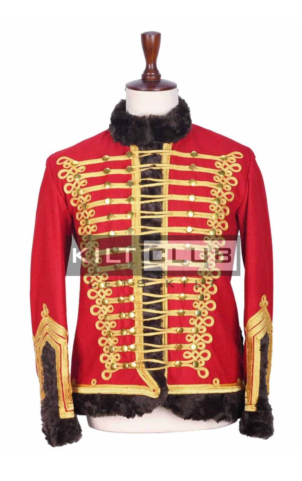 Red Gold Military Hassar Jacket
