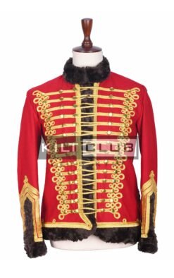 Red Gold Military Hassar Jacket