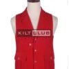 Red Velvet Waistcoat For Men