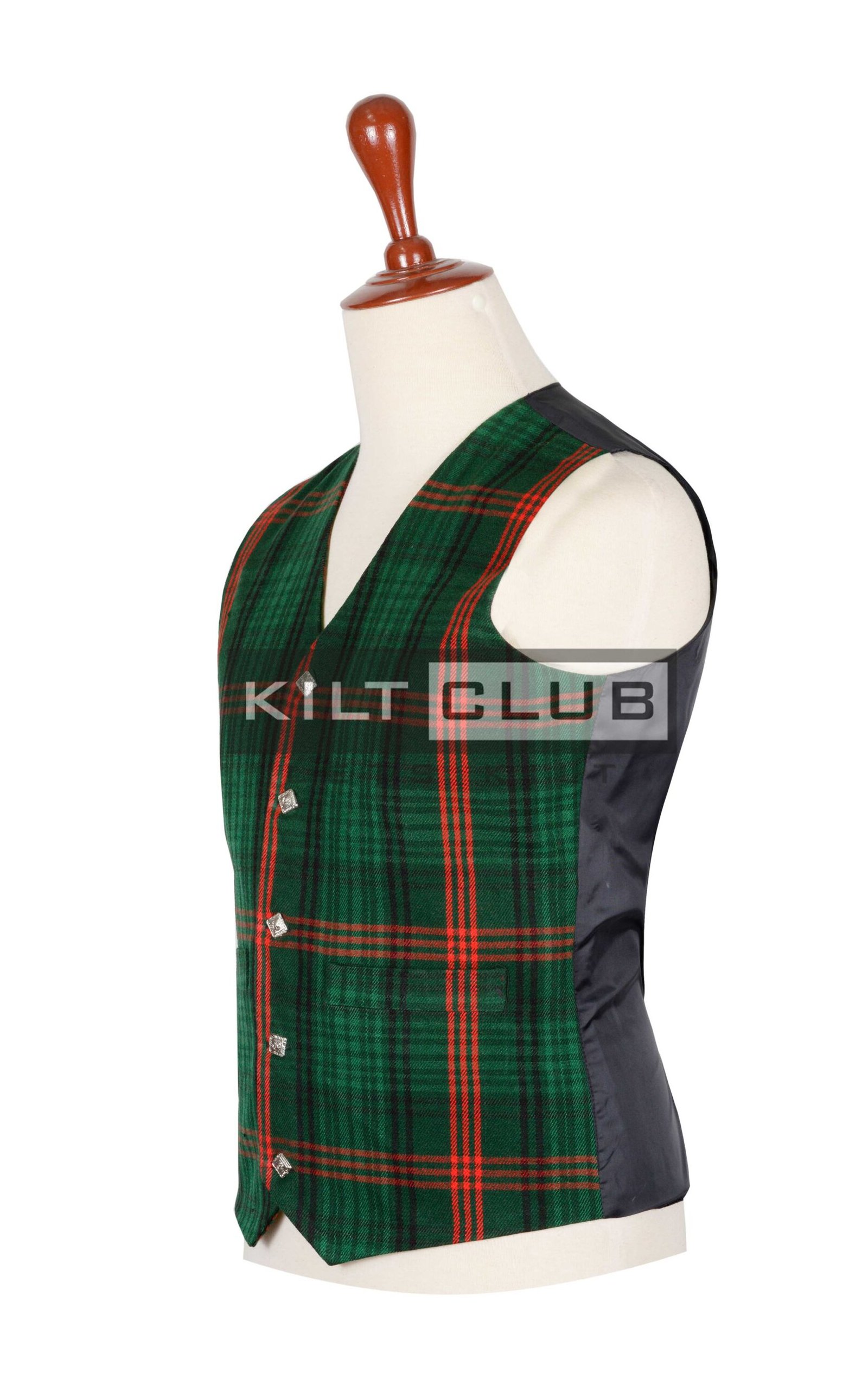 Ross Hunting Modern Tartan Waistcoat - Image 3