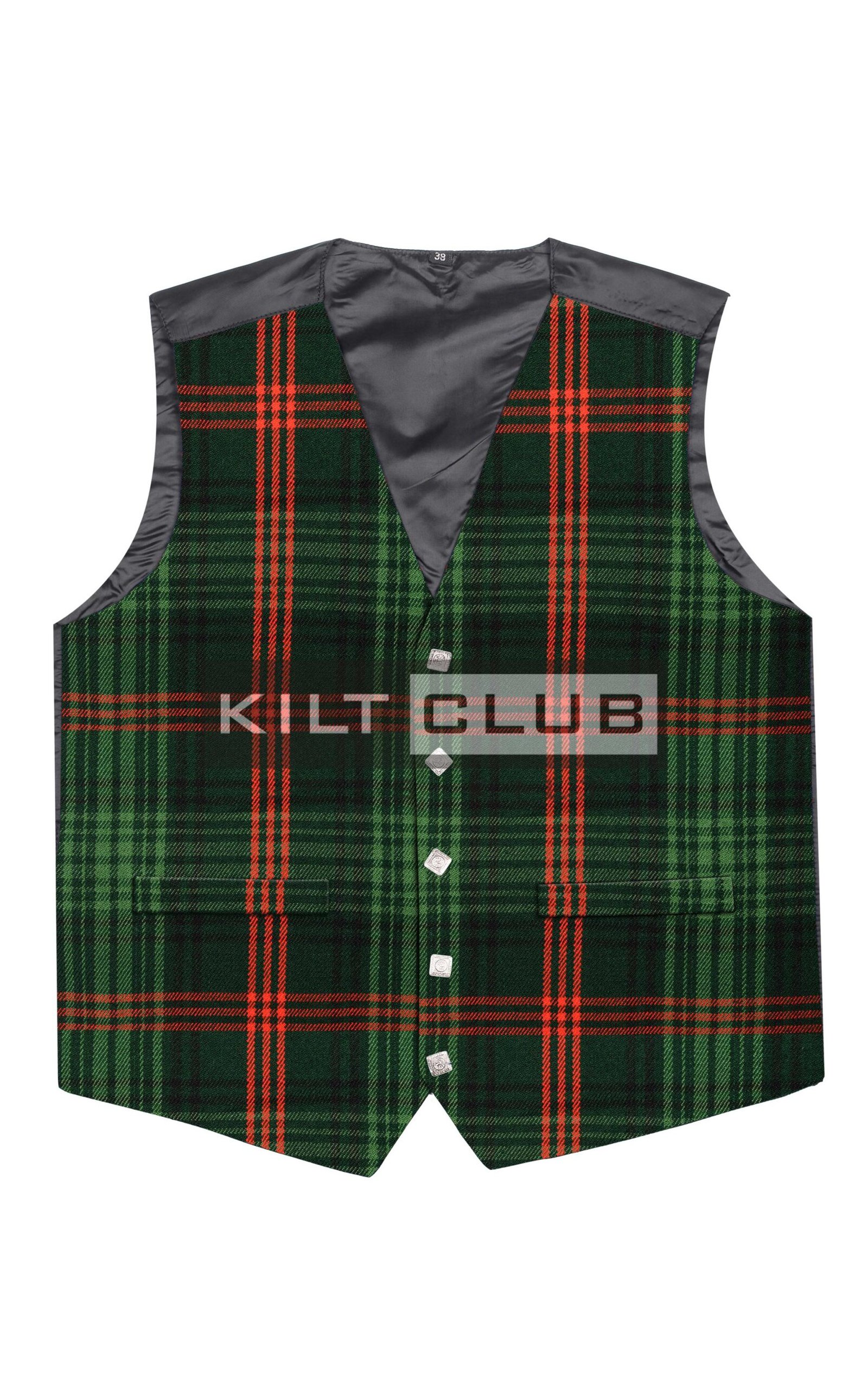 Ross Hunting Modern Tartan Waistcoat - Image 2