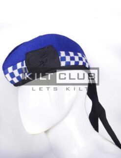Alternative view of Royal Blue Wool - Royal Blue White Diced Cap