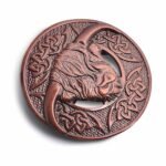 Scottish Antique Pin Cow Bronze