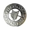 Scottish Antique Pin Irish Harp Brooch Brass Antique