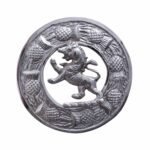 Scottish Antique Pin Lion Rampant Brooch Chrome