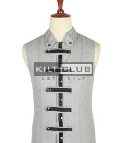Silver Gray Wool Fashion Waistcoat