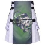 Skull and Snake Printed Gothic Kilt