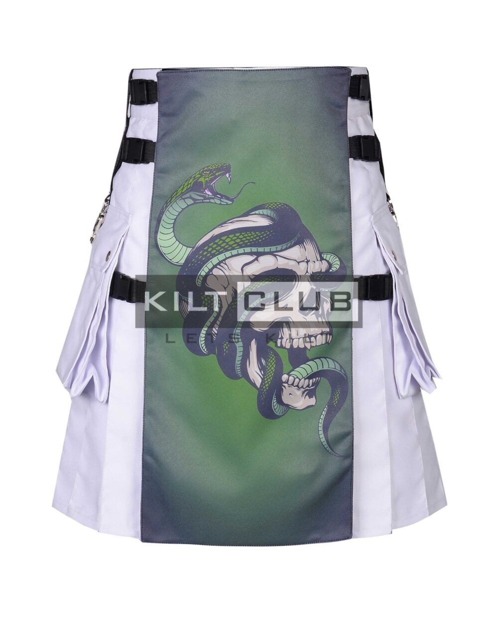 Skull and Snake Printed Gothic Kilt