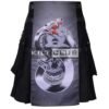 Snake and Skull Black Gothic Kilt