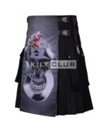 Snake and Skull Black Gothic Kilt - Image 2