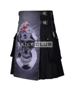 Alternative view of Snake and Skull Black Gothic Kilt
