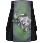 Snake and Skull Printed Gothic Kilt