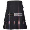Sterwart Black Tartan 8 yard Hybrid kilt