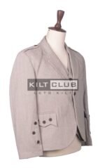 Tan Wool 5-Button Argyll Jacket - Image 4