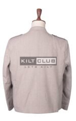 Tan Wool 5-Button Argyll Jacket - Image 3