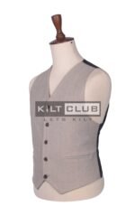 Tan Wool 5-Button Argyll Waistcoat - Image 2
