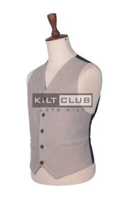 Alternative view of Tan Wool 5-Button Argyll Waistcoat