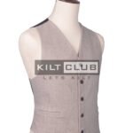Tan Velvet Double Breasted Waistcoat