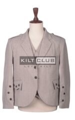 Tan Wool 5-Button Argyll Jacket