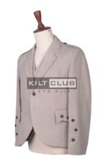 Tan Wool 5-Button Argyll Jacket - Image 2