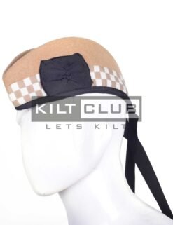 Tan Wool Diced Glengarry Hat
