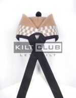 Tan Wool Diced Glengarry Hat - Image 3