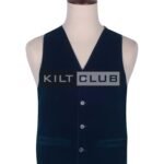 Turquoise Blue Velvet Argyll Waistcoat